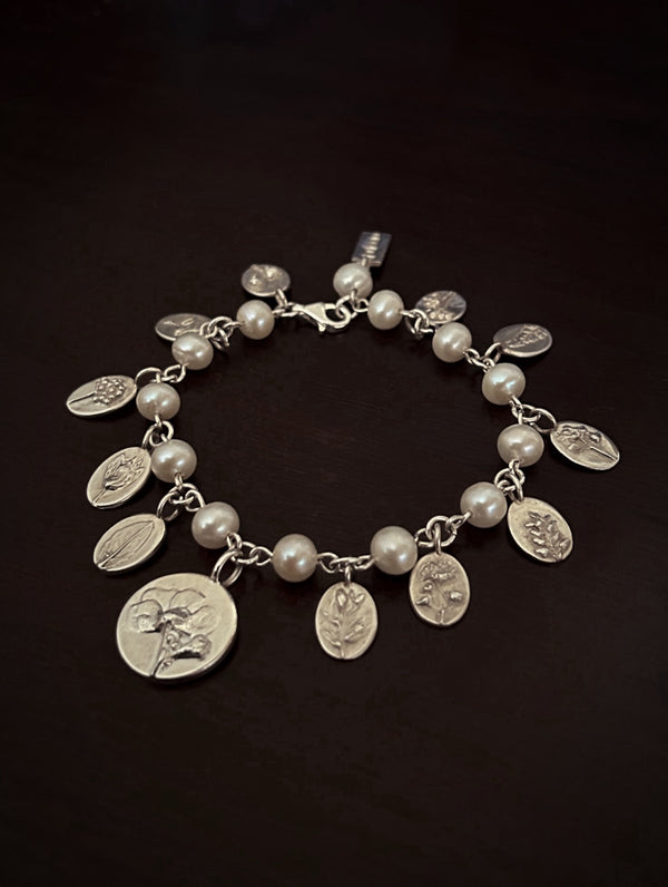 Baroque Pearl Charm Bracelet - Coin & Petites